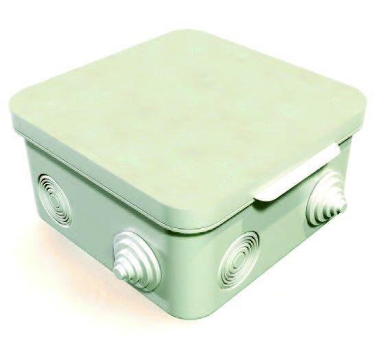 Коробка распределительная о/у 100х100х50мм, IP54, 8 гермовводов, 4 сальника в комплекте Коробка распределительная о/у 100х100х50мм, IP54, 8 гермовводов, 4 сальника в комплекте