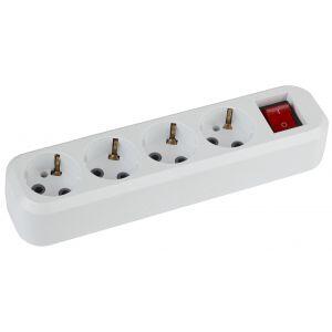 KX-4es ЭРА Колодка 4гн, зазeмл, выкл (20/720)