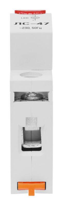 Лампа сигнальная на DIN-рейку ЛС-47 красная  LED