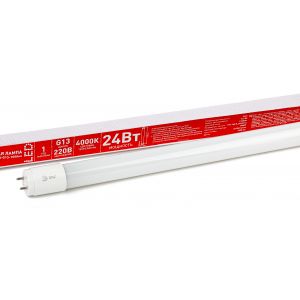 Лампа светодиодная ЭРА RED LINE ECO LED T8-24W-840-G13-1500mm G13 24Вт трубка стекло нейтральный белый свет