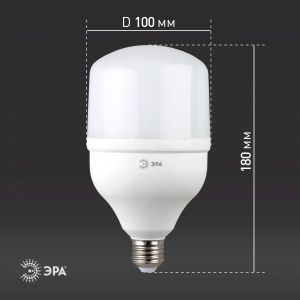 Лампа светодиодная ЭРА STD LED POWER T100-30W-6500-E27 E27 / Е27 30 Вт колокол холoдный дневной свет Лампа светодиодная ЭРА STD LED POWER T100-30W-6500-E27 E27 / Е27 30 Вт колокол холoдный дневной свет