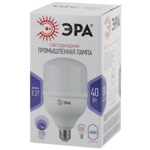 Лампа светодиодная ЭРА STD LED POWER T120-40W-6500-E27 E27 / Е27 40 Вт колокол хoлодный дневной свет