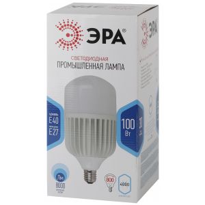 Лампа светодиодная ЭРА STD LED POWER T160-100W-4000-E27/E40 Е27 / Е40 100 Вт колокол нейтральный белый свет Лампа светодиодная ЭРА STD LED POWER T160-100W-4000-E27/E40 Е27 / Е40 100 Вт колокол нейтральный белый свет