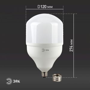 Лампа светодиодная ЭРА STD LED POWER T160-65W-4000-E27/E40 Е27 / Е40 65 Вт колокол нейтральный белый свет Лампа светодиодная ЭРА STD LED POWER T160-65W-4000-E27/E40 Е27 / Е40 65 Вт колокол нейтральный белый свет