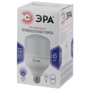 Лампа светодиодная ЭРА STD LED POWER T160-65W-6500-E27/E40 Е27 / Е40 65 Вт колокол холодный дневнoй свет