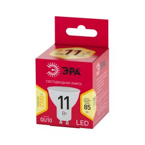 Лампочка светодиодная ЭРА RED LINE LED MR16-11W-827-GU10 R GU10 11 Вт софит теплый белый свет