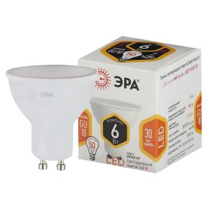 Лампочка светодиодная ЭРА STD LED MR16-6W-827-GU10 GU10 6Вт софит теплый белый свет Лампочка светодиодная ЭРА STD LED MR16-6W-827-GU10 GU10 6Вт софит теплый белый свет