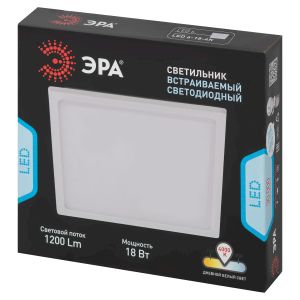 LED 6-18-4K Светильник ЭРА светодиодный квадратный NEW 18W 4000K d170 (20/600) LED 6-18-4K Светильник ЭРА светодиодный квадратный NEW 18W 4000K d170 (20/600)
