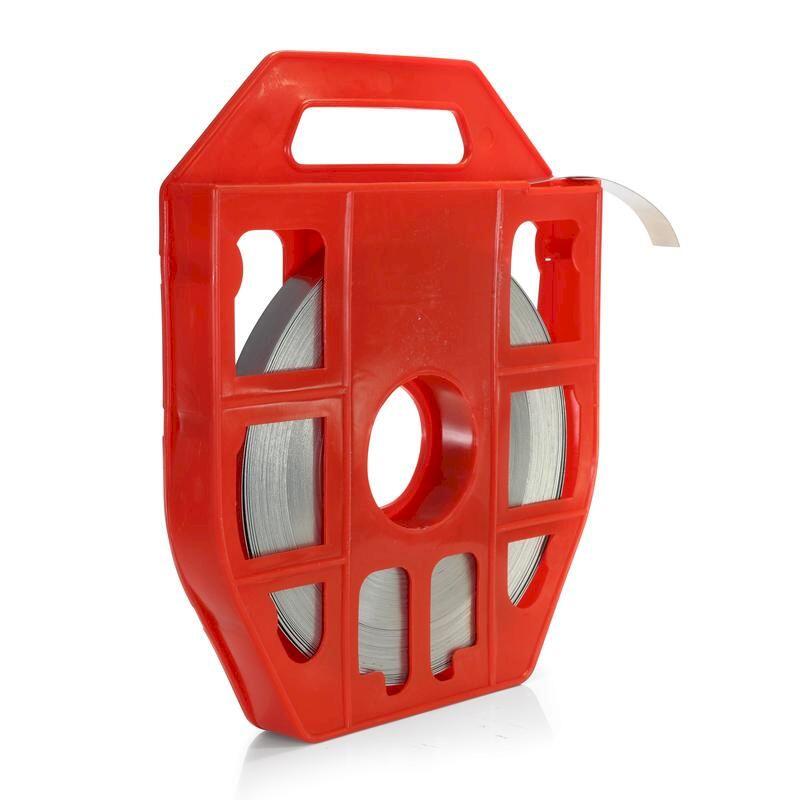 Лента монтажная из нержавеющей стали в пластиковой кассете ЛКС (201)-2007 (50м) в кассете Лента монтажная из нержавеющей стали в пластиковой кассете ЛКС (201)-2007 (50м) в кассете