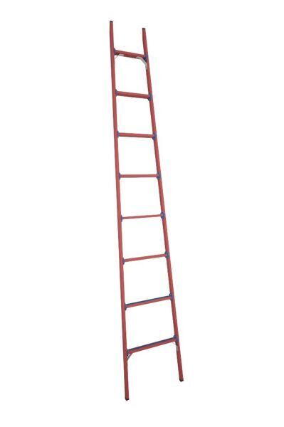 Лестница стеклопластиковая приставная диэлектрическая + крюки ЛСПД-3,0 К (Н-3,0м, 8ступ, 8,5кг)