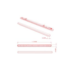 Линейный светодиодный светильник ЭРА SPP-201-0-65K-L32 32Вт 6500K 4160Лм 130Лм/Вт IP65 1200мм транзит до 10шт матовый