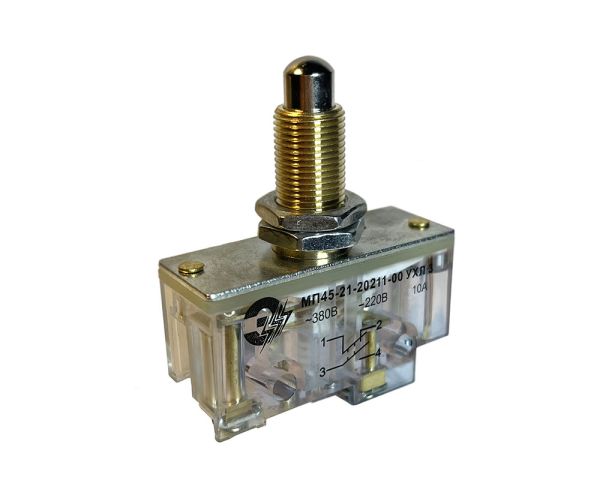 МП 45-21-20211-00УХЛ3, двухполюсный, толкатель сферический, 1НО-1НЗ