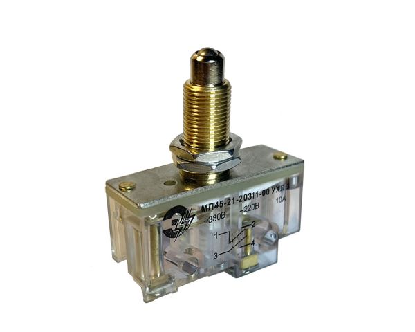 МП 45-21-20311-00УХЛ3, двухполюсный, толкатель с шариком, 1НО-1НЗ МП 45-21-20311-00УХЛ3, двухполюсный, толкатель с шариком, 1НО-1НЗ