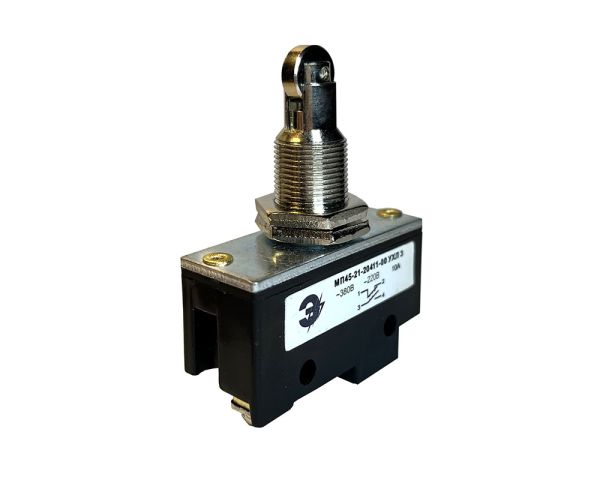 МП 45-21-20411-00УХЛ3, двухполюсный, толкатель с роликом, 1НО-1НЗ
