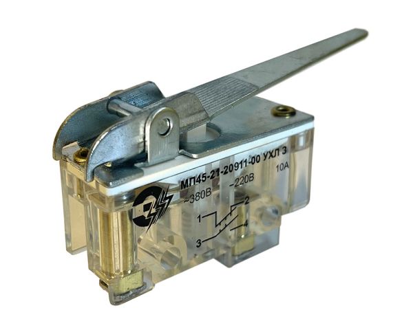 МП 45-21-20911-00УХЛ3, двухполюсный, рычаг, 1НО-1НЗ МП 45-21-20911-00УХЛ3, двухполюсный, рычаг, 1НО-1НЗ