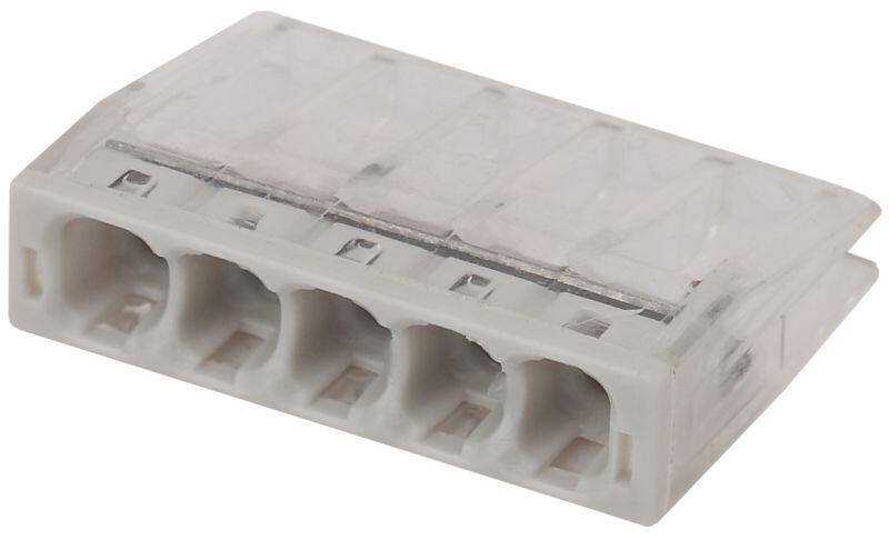 NO-224-31 ЭРА Клемма СМК компактная серии 205, 5 отверстий, 0,5-2,5 мм2 (упак 4 шт.) (80/1920/38400)