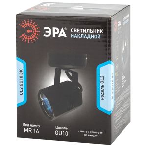 OL2 GU10 BK Подсветка ЭРА Накладной, черный (50/900)