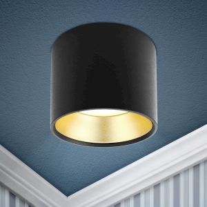 OL8 GX53 BK/GD Подсветка ЭРА Накладной под лампу Gx53, алюминий, цвет черный+золото (40/800)