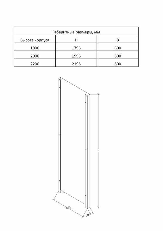 Панель торцевая ЩО-70 2000х600