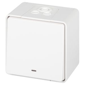 Переключатель ЭРА Эксперт 11-1507-01 с подсветкой IP55, 10АХ-250В, ОУ, белый Переключатель ЭРА Эксперт 11-1507-01 с подсветкой IP55, 10АХ-250В, ОУ, белый