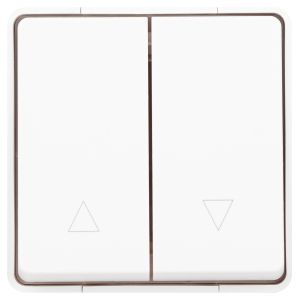 Переключатель ЭРА Эксперт 11-1508-01 для жалюзи кнопочный IP55, 10АХ-250В, ОУ, белый