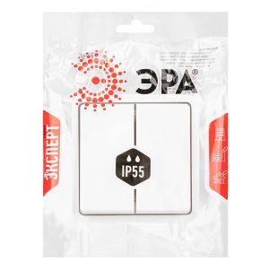 Переключатель ЭРА Эксперт 11-1526-01 двойной IP55, 10АХ-250В, СУ, белый Переключатель ЭРА Эксперт 11-1526-01 двойной IP55, 10АХ-250В, СУ, белый