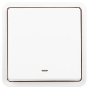 Переключатель ЭРА Эксперт 11-1527-01 с подсветкой IP55, 10АХ-250В, СУ, белый