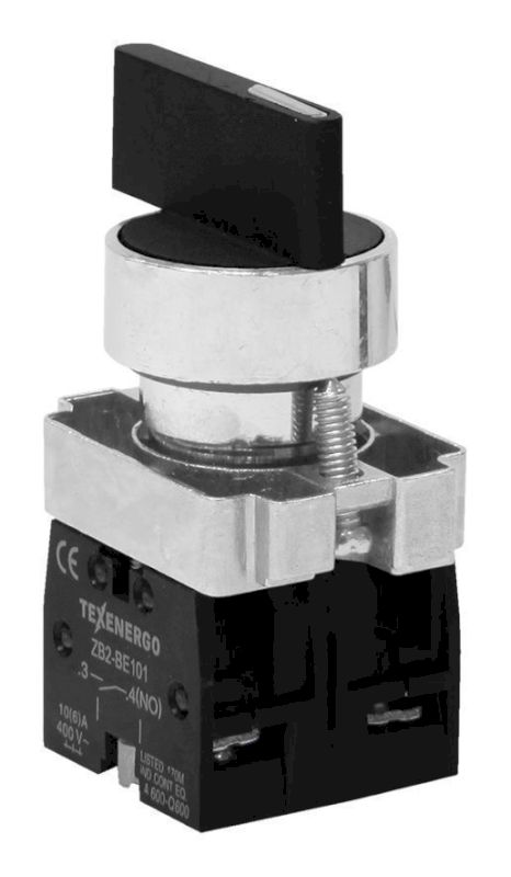 Переключатель LAY5-BJ25  на 2 положения, длинная ручка  "I-O" черный  1з+1р