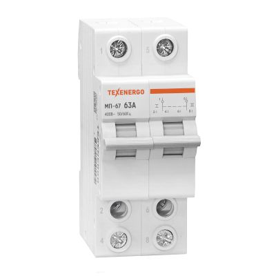 Переключатель модульный трехпозиционный МП-67 2п 63А Texenergo