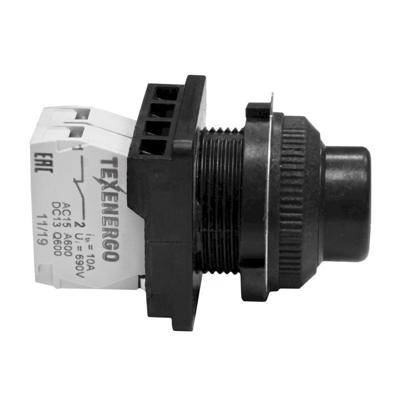 Переключатель управления ПЕ171/2 ключ на два положения с фиксацией,1з+1р,10А,диаметр посадочного отверстия 30мм,УХЛ3,IP40