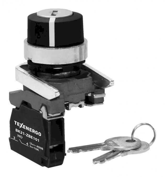 Переключатель ВК21-ВG41      1з  (2 положения)  с фикс. ключ   0-I