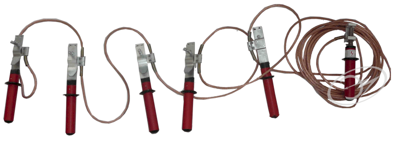 Переносное заземление ЗПЛ -1 с заземл. спуск. для  ВЛ до 1кВ (70 кв. мм)