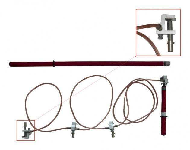 Переносное заземление ЗПП- 15   (сеч.пр.=16мм кв) для РУ до 1 кВ