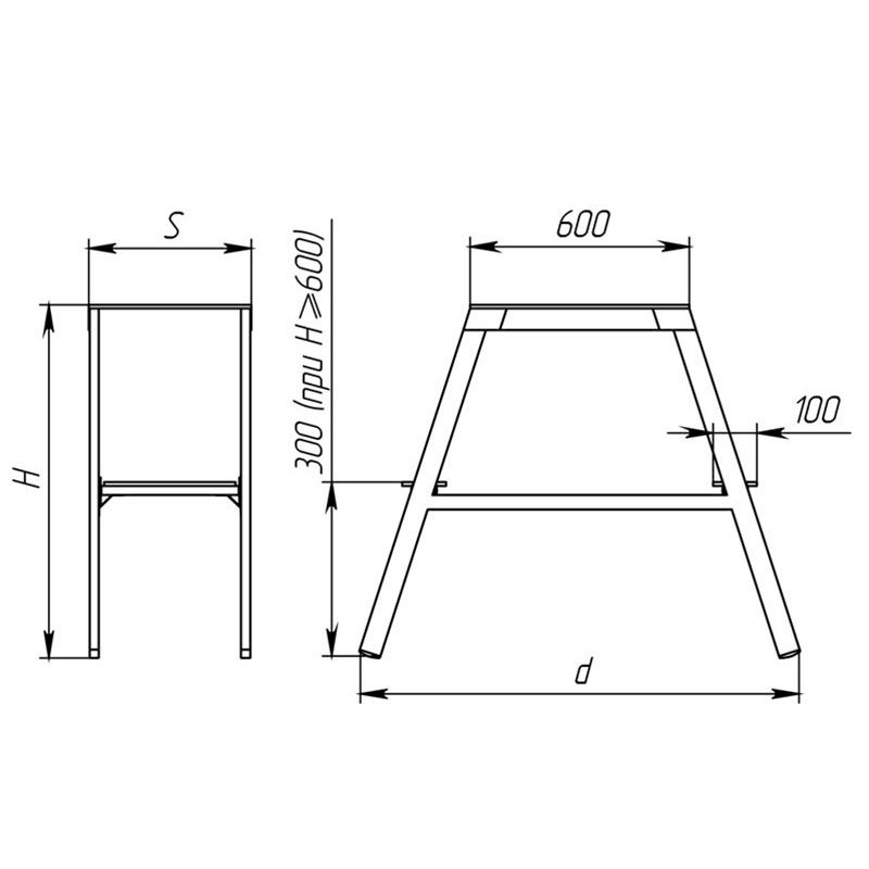 Подмость диэлектрическая стеклопластиковая + колеса ССД-0,8 ПК (Н-0,8м, 4ступ, 13кг)