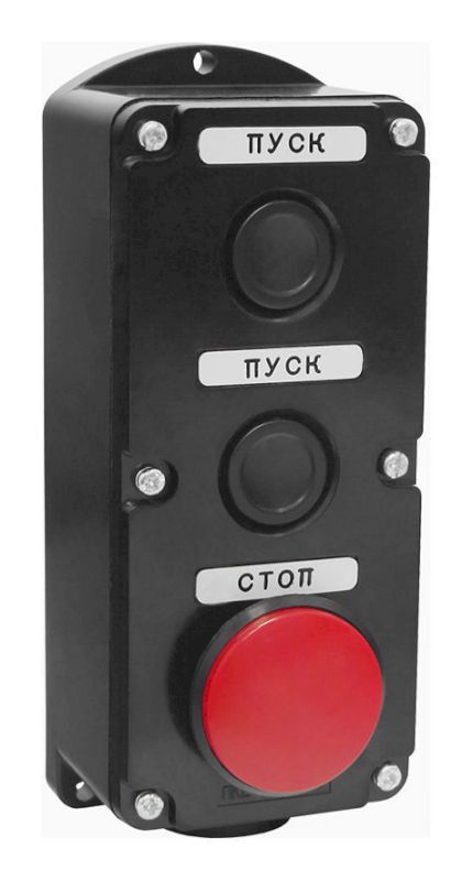 Пост кнопочный ПКЕ 212-3   У3 красный гриб IP40