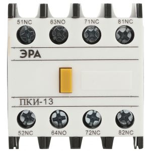 Приставка ЭРА PRO KPK10-13-E ПКИ-13 дополнительные контакты 1з+3р Приставка ЭРА PRO KPK10-13-E ПКИ-13 дополнительные контакты 1з+3р