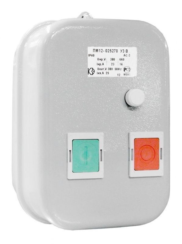 Пускатель магнитный ПМ12-025270 У3 В  380В  1з  16А  КЗЭ