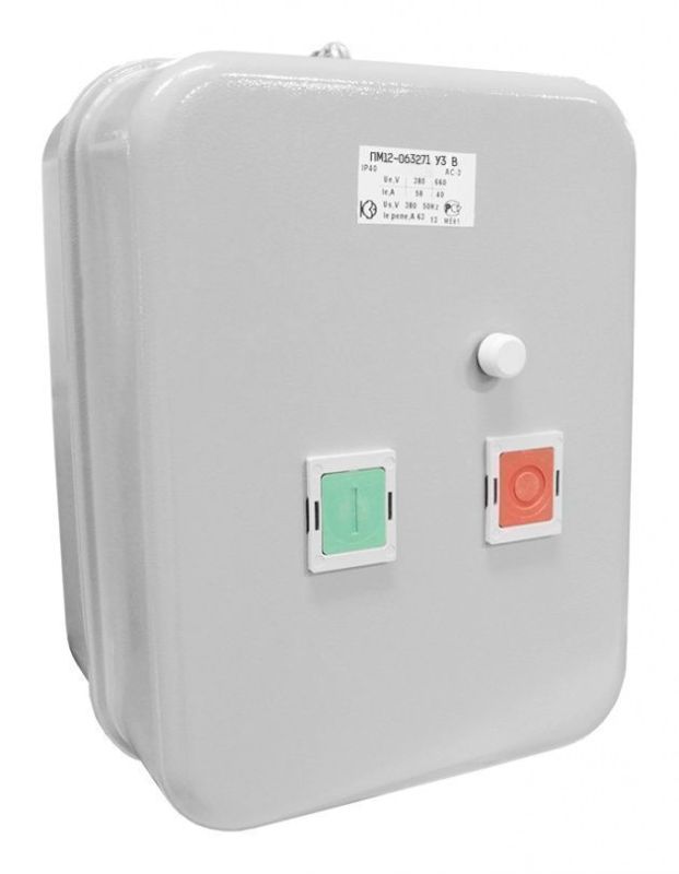 Пускатель магнитный ПМ12-063271 У3 В 380В 2з+2р 50А КЗЭ Пускатель магнитный ПМ12-063271 У3 В 380В 2з+2р 50А КЗЭ