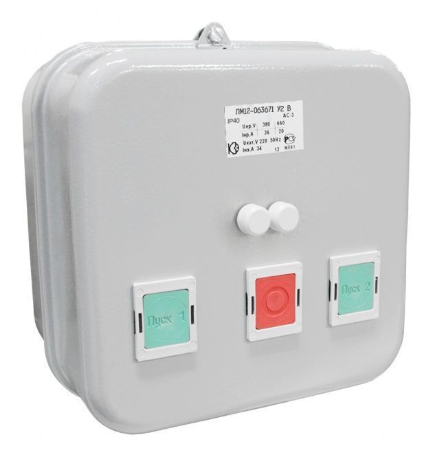 Пускатель магнитный ПМ12-063671 У3 В  380В  2з+2р  КЗЭ