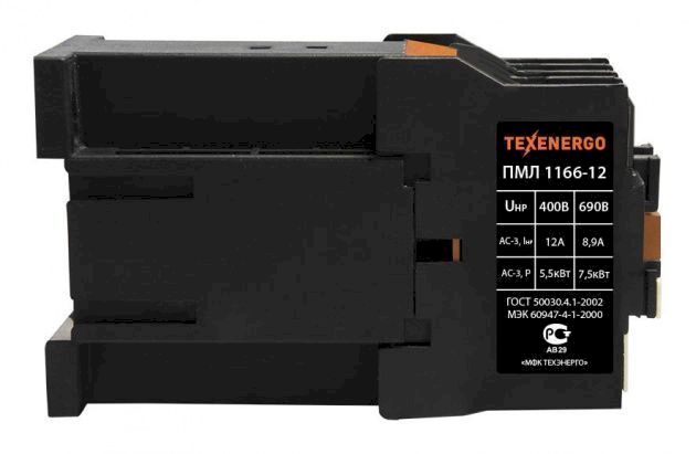 Пускатель магнитный ПМЛ 1166-12  =230В  пост.ток 12А  1р  УХЛ4 Б     Теxenergo