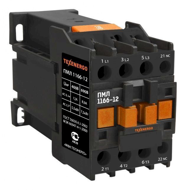Пускатель магнитный ПМЛ 1166-12 =24В пост.ток 12А 1р УХЛ4 Б Теxenergo Пускатель магнитный ПМЛ 1166-12 =24В пост.ток 12А 1р УХЛ4 Б Теxenergo