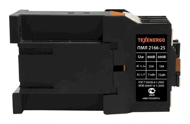 Пускатель магнитный ПМЛ 2166-25  =230В  пост.ток  25А  1р  УХЛ4 Б     Теxenergo