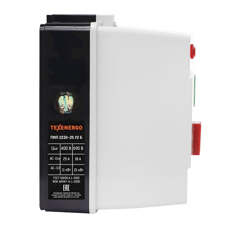 Пускатель магнитный ПМЛ 2230-25  230В  25А    У2 Б  РТЛ 1021-М2 (12-18А)  Теxenergo