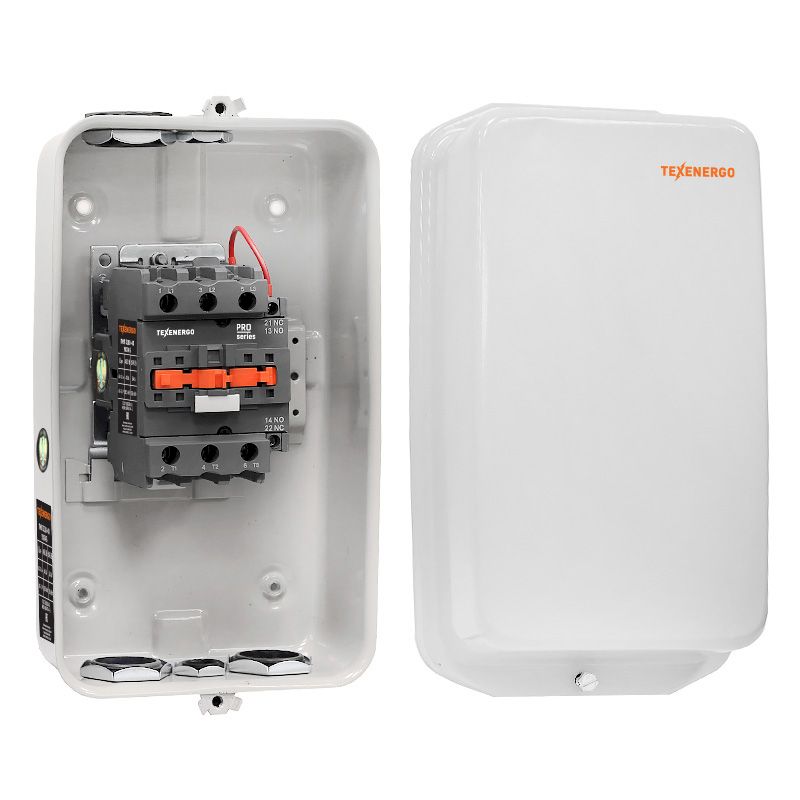 Пускатель магнитный ПМЛ 3110-40 400В 40А 1з+1р У2 Б Теxenergo Пускатель магнитный ПМЛ 3110-40 400В 40А 1з+1р У2 Б Теxenergo