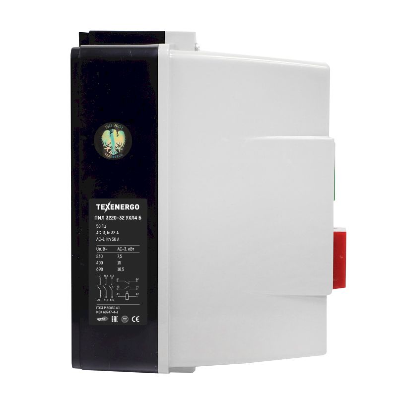 Пускатель магнитный ПМЛ 3220 400В 32А 1з У2 Б РТЛ 2053-М2 (23-32А) Теxenergo Пускатель магнитный ПМЛ 3220 400В 32А 1з У2 Б РТЛ 2053-М2 (23-32А) Теxenergo