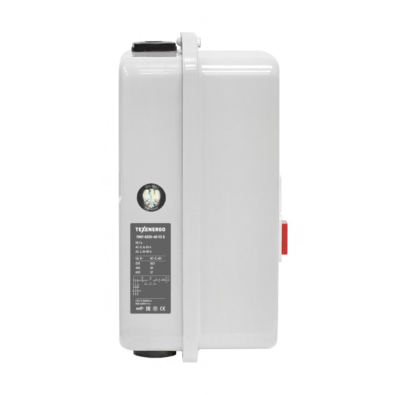 Пускатель магнитный ПМЛ 4220-65  400В  65А  1з+1р  У2 Б   РТЛ 2061-М2 (55-70А)  Теxenergo