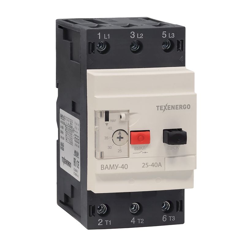 Пускатель ручной кнопочный ВАМУ 25-40А Пускатель ручной кнопочный ВАМУ 25-40А