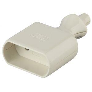 R2 ЭРА Розетка кабельная б/з 10A прямой ввод белая (10/200/6000)