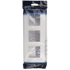 Рамка для розеток и выключателей ЭРА Elegance 14-5013-01 Classic, на 3 поста, белый