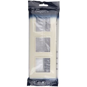 Рамка для розеток и выключателей ЭРА Elegance 14-5013-02 Classic, на 3 поста, слоновая кость Рамка для розеток и выключателей ЭРА Elegance 14-5013-02 Classic, на 3 поста, слоновая кость